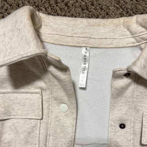 Fabletics Cream Button-Up Jacket- small - Picture 2 of 2